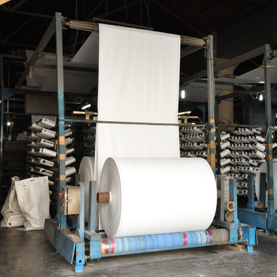 White Transparent PP Woven Cloth Roll Material Strong Fabric Roll For FIBC Bulk Bag Production